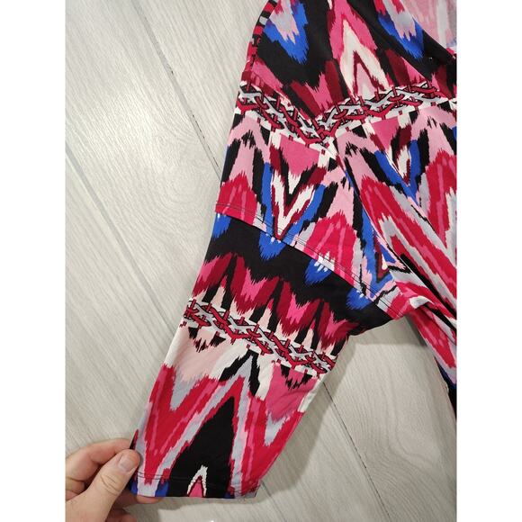 Women's Vibrant Hippie Alternative Dress Plus Size 14/16W Faux Wrap Cato - Picture 2 of 7